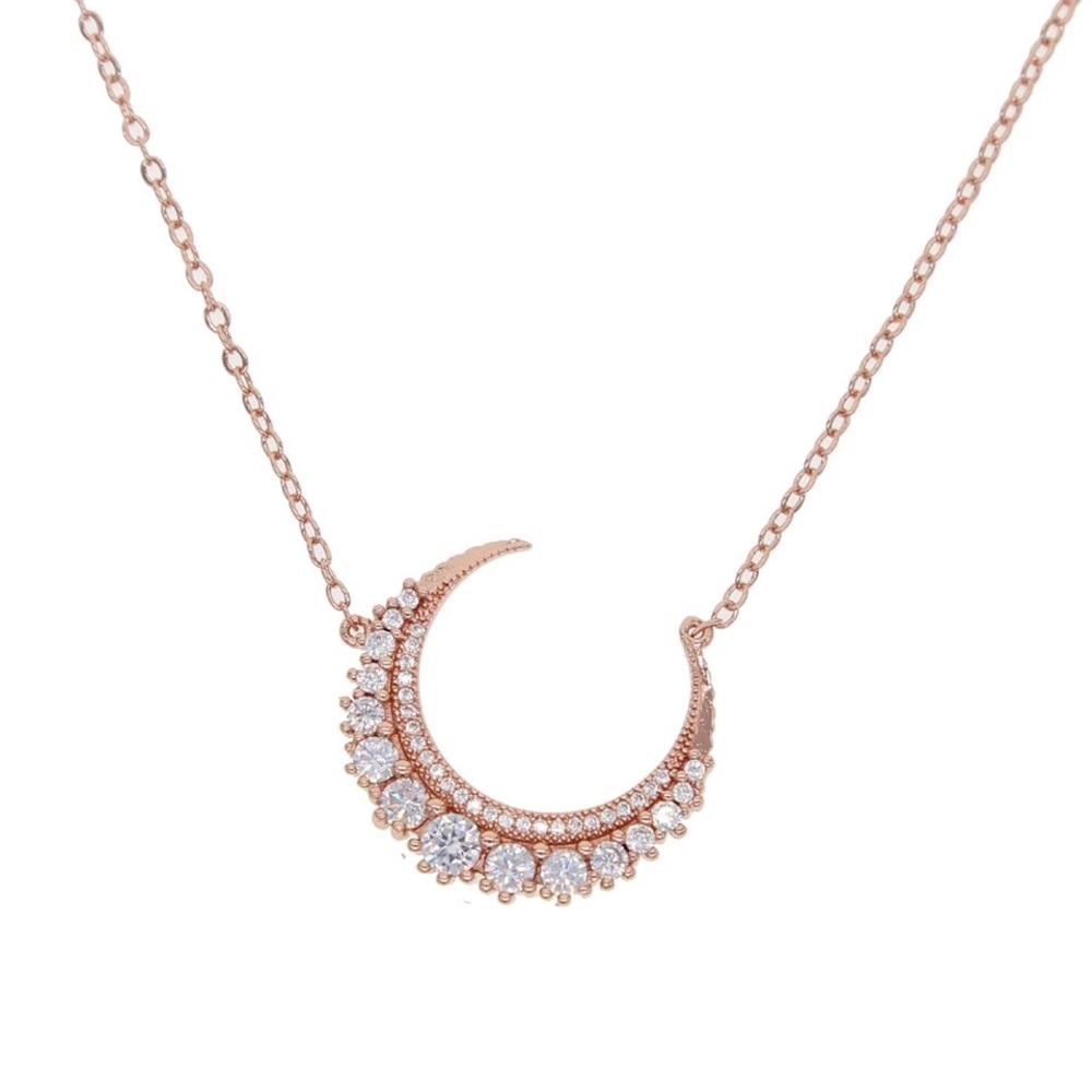 HP๐๐ LAST ONE! Rhinestone crescent moon necklace - Picture 4 of 4